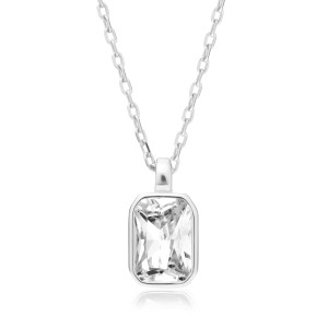 Lantisor argint cu piatra DiAmanti Z2029NR_W-DIA (Argint 925‰ 1,9 g.)